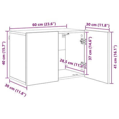 vidaXL Meubles TV muraux 5 pcs Chêne artisanal Ingénierie du bois