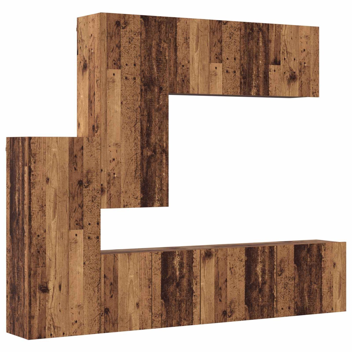 vidaXL Meuble TV mural 5 pcs bois recyclé reconstitué