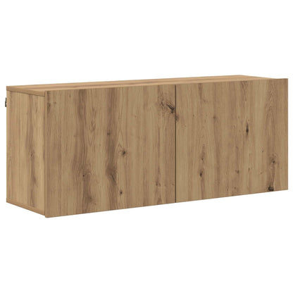 vidaXL TV-Wandmöbel Wandmontiert 5 pcs Artisan-Eiche Holzwerkstoff