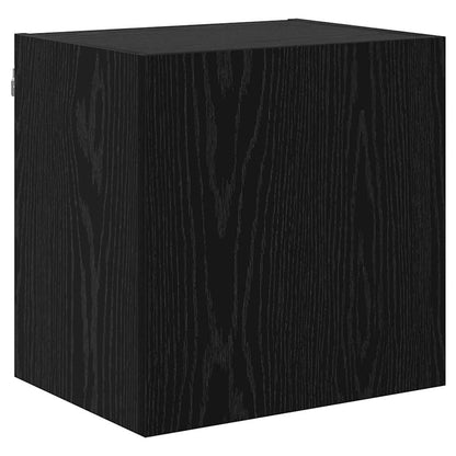 vidaXL TV-Wandgeräte 4 pcs Schwarz Eichen-Optik Holzwerkstoff