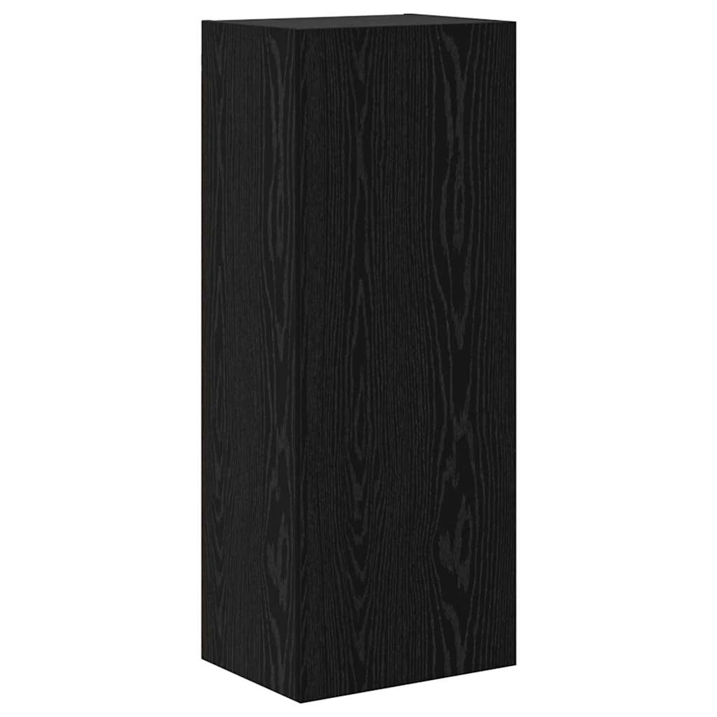 vidaXL TV-Wandgeräte 4 pcs Schwarz Eichen-Optik Holzwerkstoff