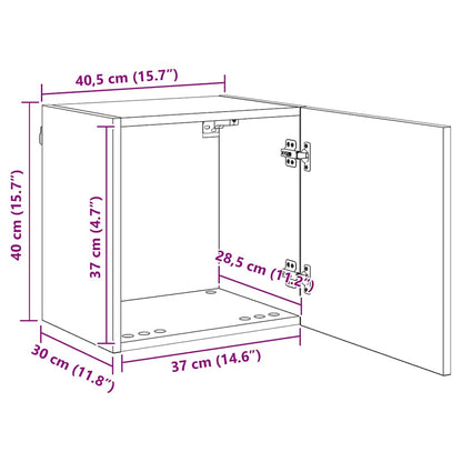 vidaXL TV-Wandgeräte 4 pcs Schwarz Eichen-Optik Holzwerkstoff