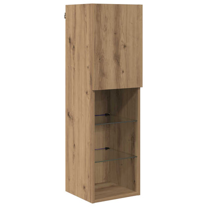 vidaXL Ensemble d'étagères murales pour TV 7 pcs Chêne Artisan Bois d'ingénierie