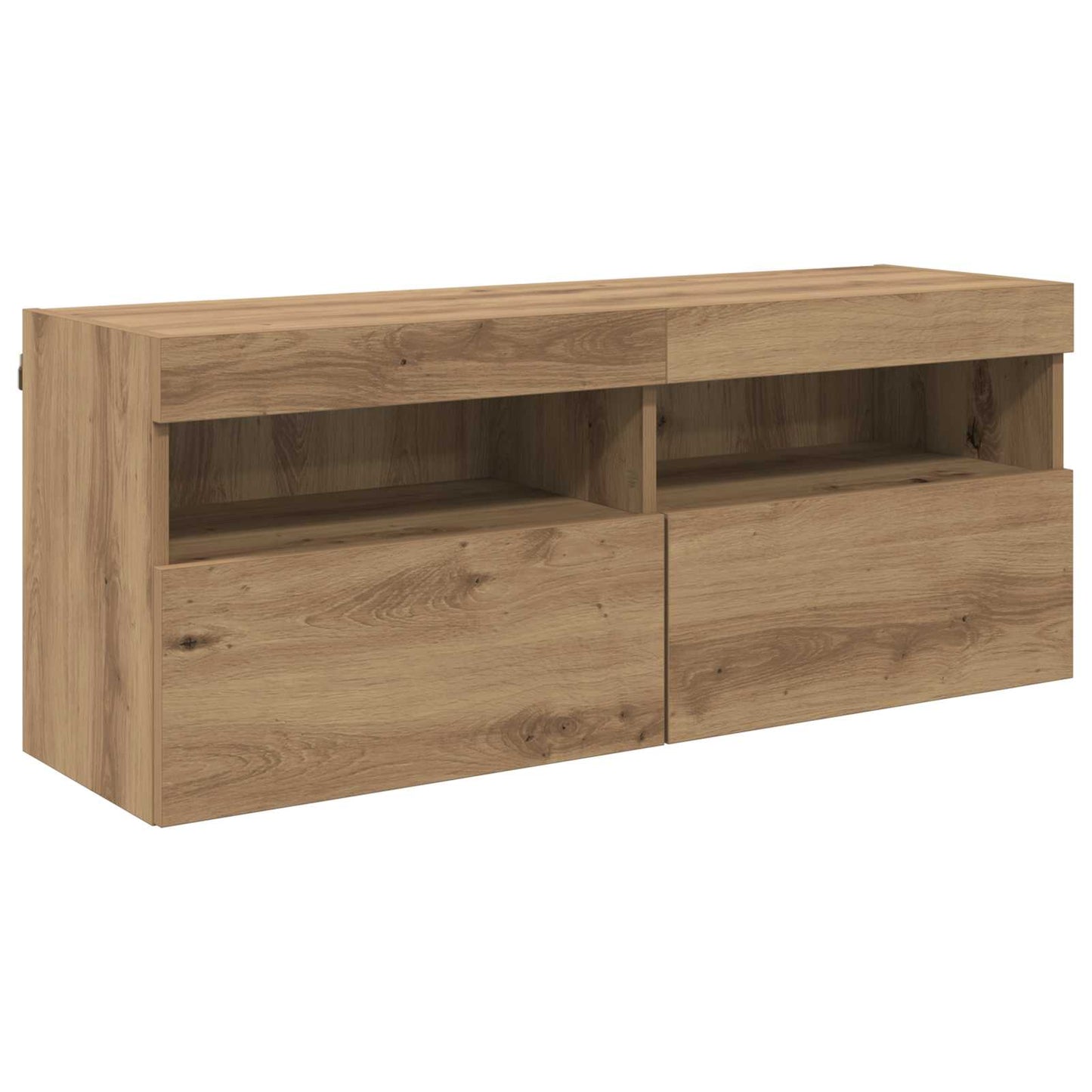 vidaXL Ensemble d'étagères murales pour TV 7 pcs Chêne Artisan Bois d'ingénierie