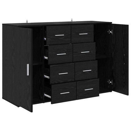 vidaXL Sideboards Corona 2 pcs Schwarz Eichen-Optik 59 x 39 x 80 cm