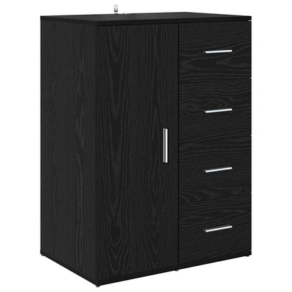 vidaXL Sideboards Corona 2 pcs Schwarz Eichen-Optik 59 x 39 x 80 cm