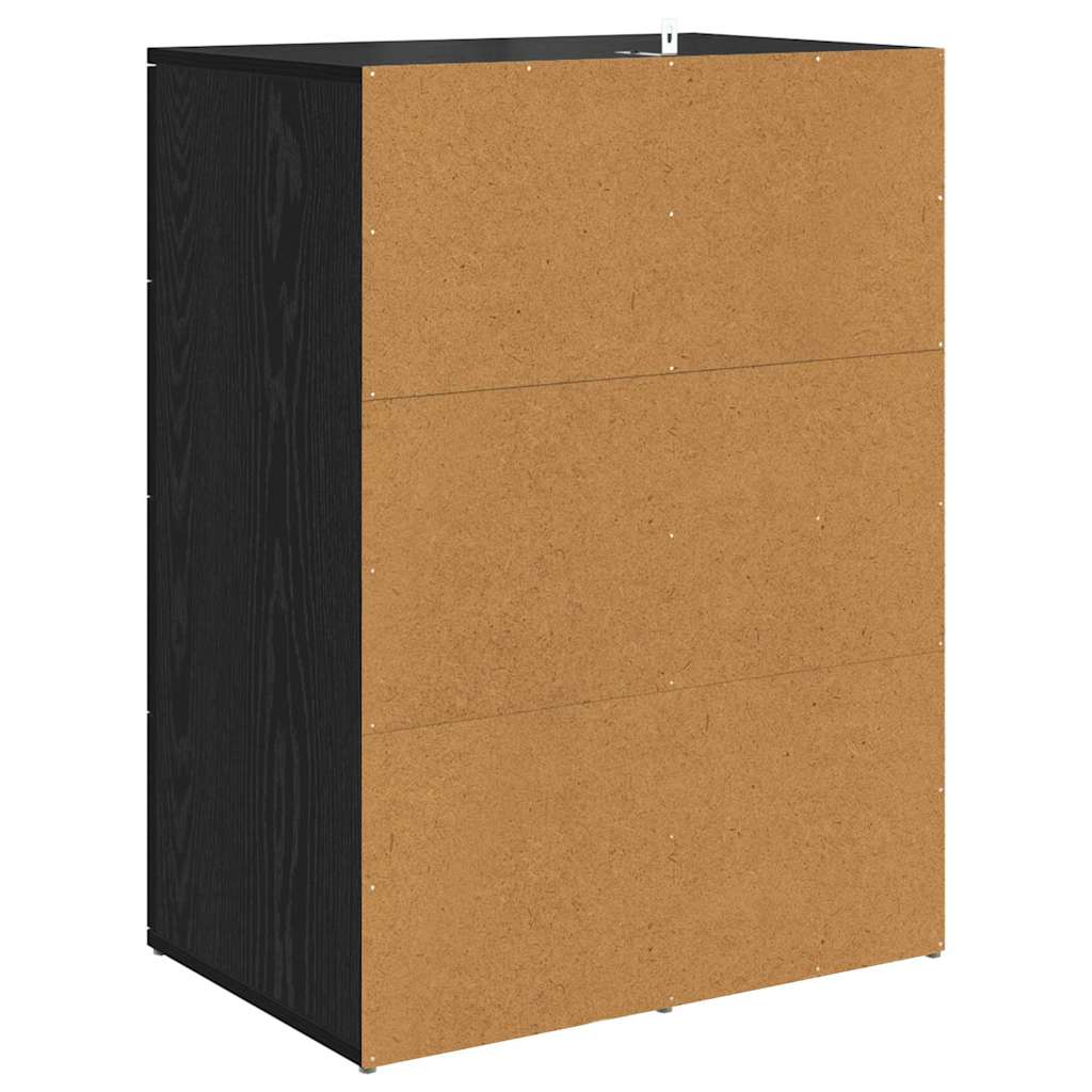 vidaXL Sideboards Corona 2 pcs Schwarz Eichen-Optik 59 x 39 x 80 cm