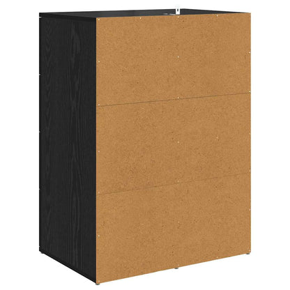 vidaXL Sideboards Corona 2 pcs Schwarz Eichen-Optik 59 x 39 x 80 cm
