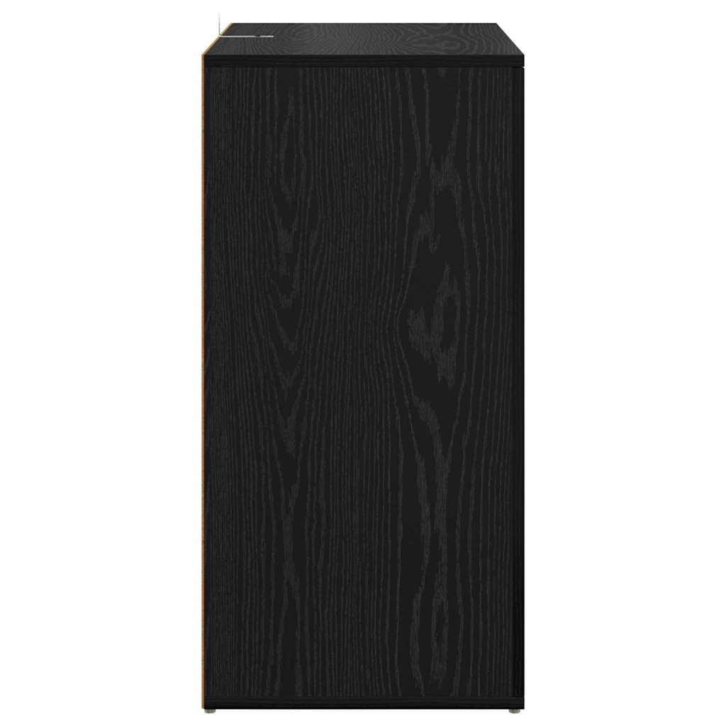vidaXL Sideboards Corona 2 pcs Schwarz Eichen-Optik 59 x 39 x 80 cm