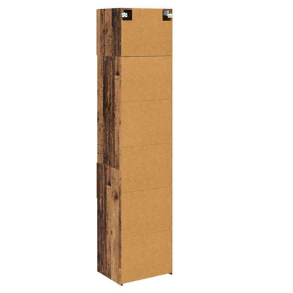 vidaXL Highboard Wandmontiert Altholz 50 x 42,5 x 225 cm Holzwerkstoff