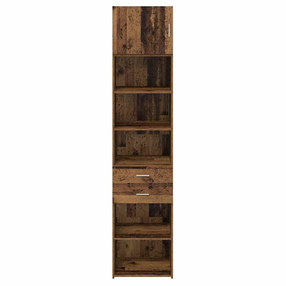 vidaXL Highboard Wandmontiert Altholz 50 x 42,5 x 225 cm Holzwerkstoff
