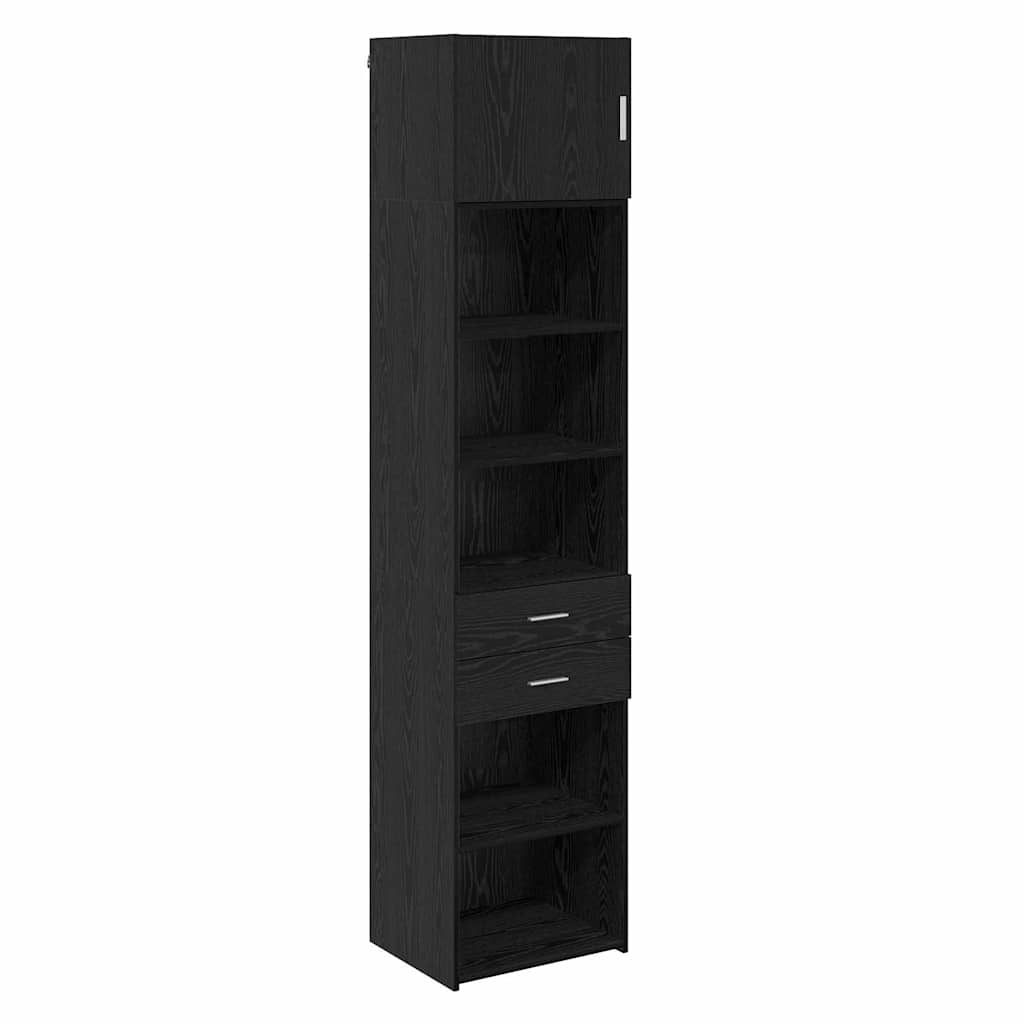 Highboard Schwarz Eichen-Optik 50 x 42,5 x 225 cm Holzwerkstoff