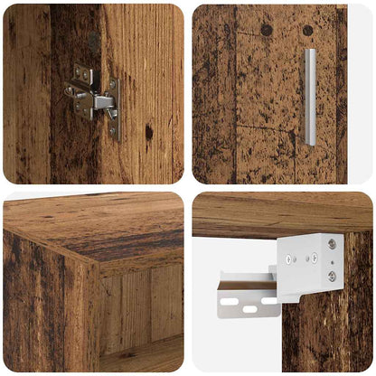 vidaXL Aufbewahrungsschrank Altholz 80 x 42,5 x 225 cm Holzwerkstoff