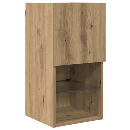 vidaXL Étagères murales TV 4 pcs Chêne artisan Bois d'ingénierie