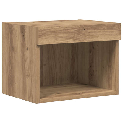 vidaXL Étagères murales TV 4 pcs Chêne artisan Bois d'ingénierie