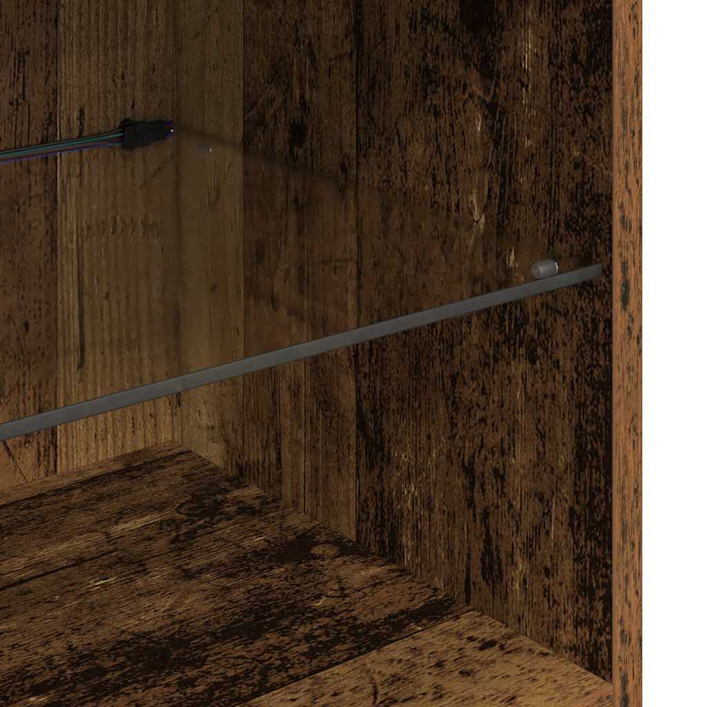 TV-Wandgeräte 8 pcs Altholz Holzwerkstoff