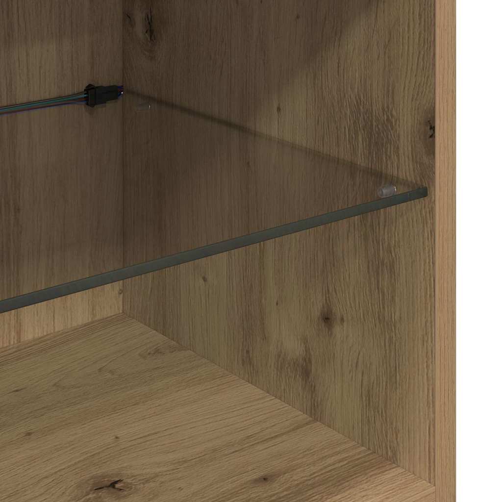 TV-Wandgeräte 8 pcs Artisan-Eiche Holzwerkstoff