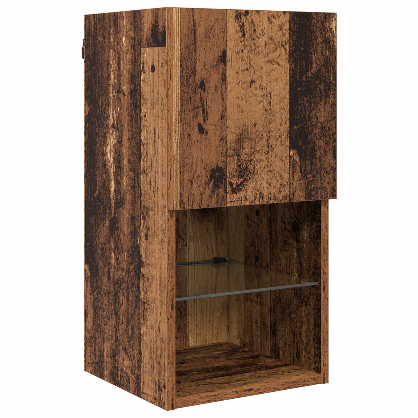vidaXL Meuble TV mural avec bandes LED 6 pcs Bois de récupération Bois d'ingénierie