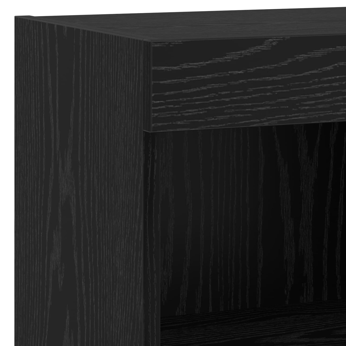 vidaXL Meuble TV mural 6 pcs Noir aspect chêne Aggloméré