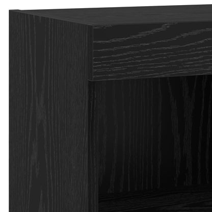 vidaXL Meuble TV mural 6 pcs Noir aspect chêne Aggloméré