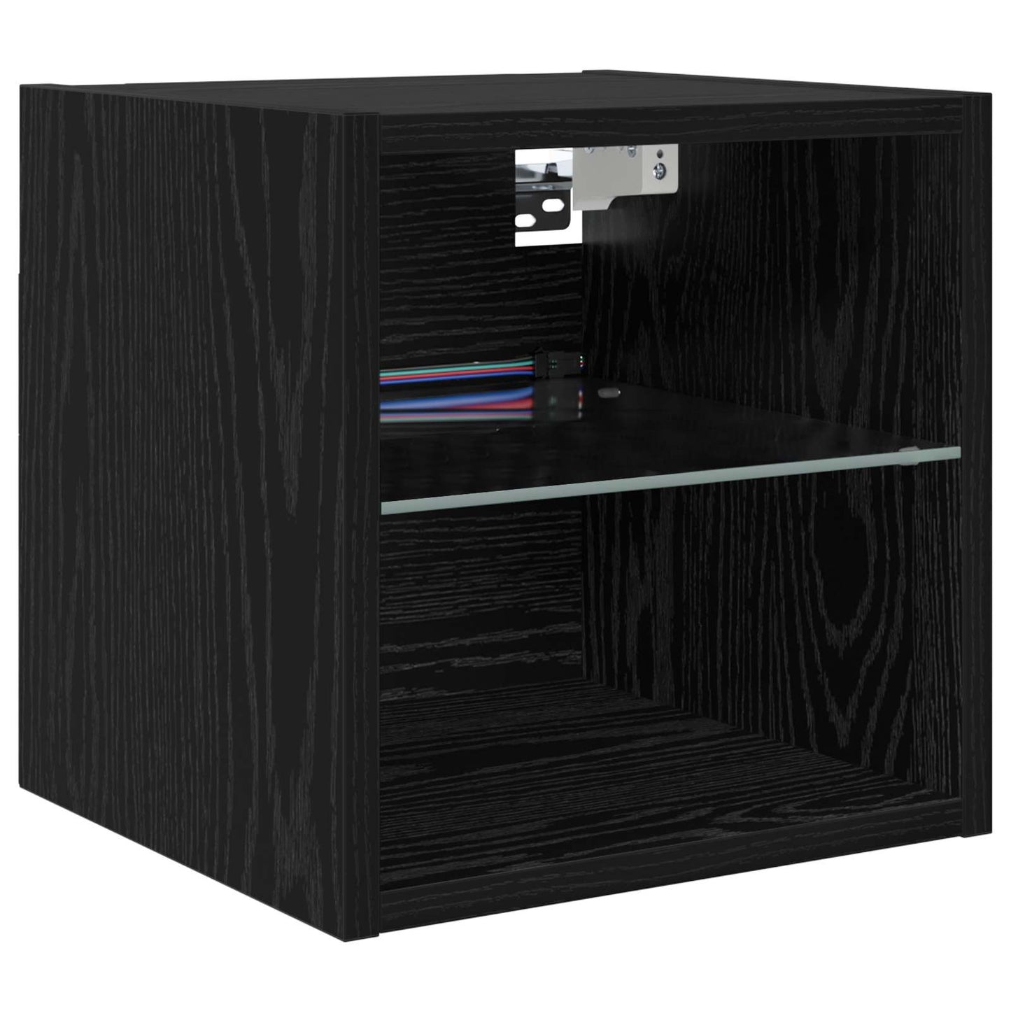 vidaXL Meuble TV mural 6 pcs Noir aspect chêne Aggloméré