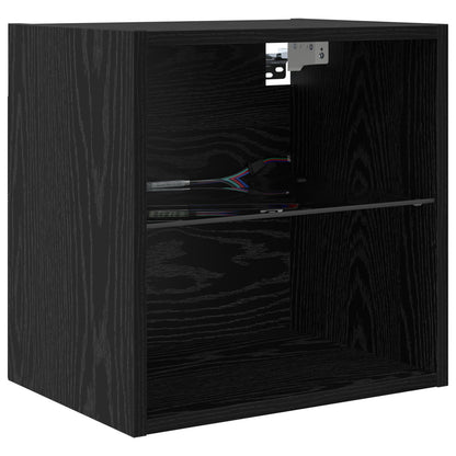 vidaXL TV Wand Einheiten mit LED mit LED 5 pcs Schwarz Eichen-Optik