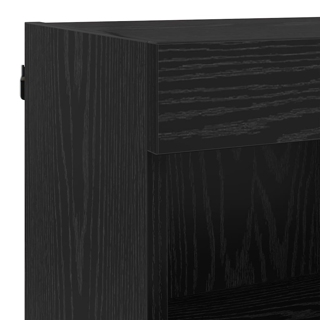 vidaXL TV Wand Einheiten mit LED 6 pcs Schwarz Eichen-Optik