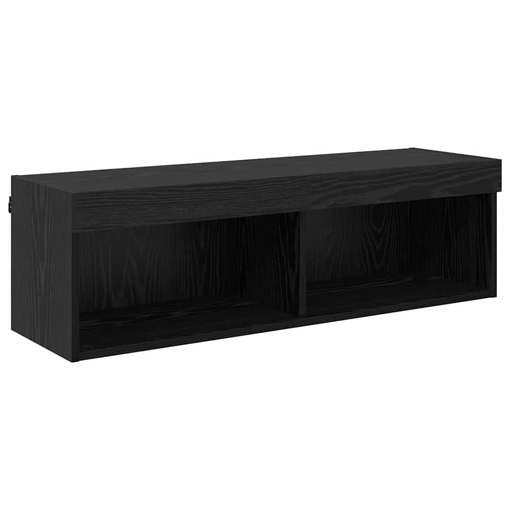 vidaXL TV Wand Einheiten mit LED 6 pcs Schwarz Eichen-Optik