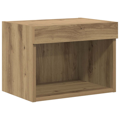 TV Wand Einheiten mit LED 5 Stück Artisan-Eiche 80 x 30 x 40 cm