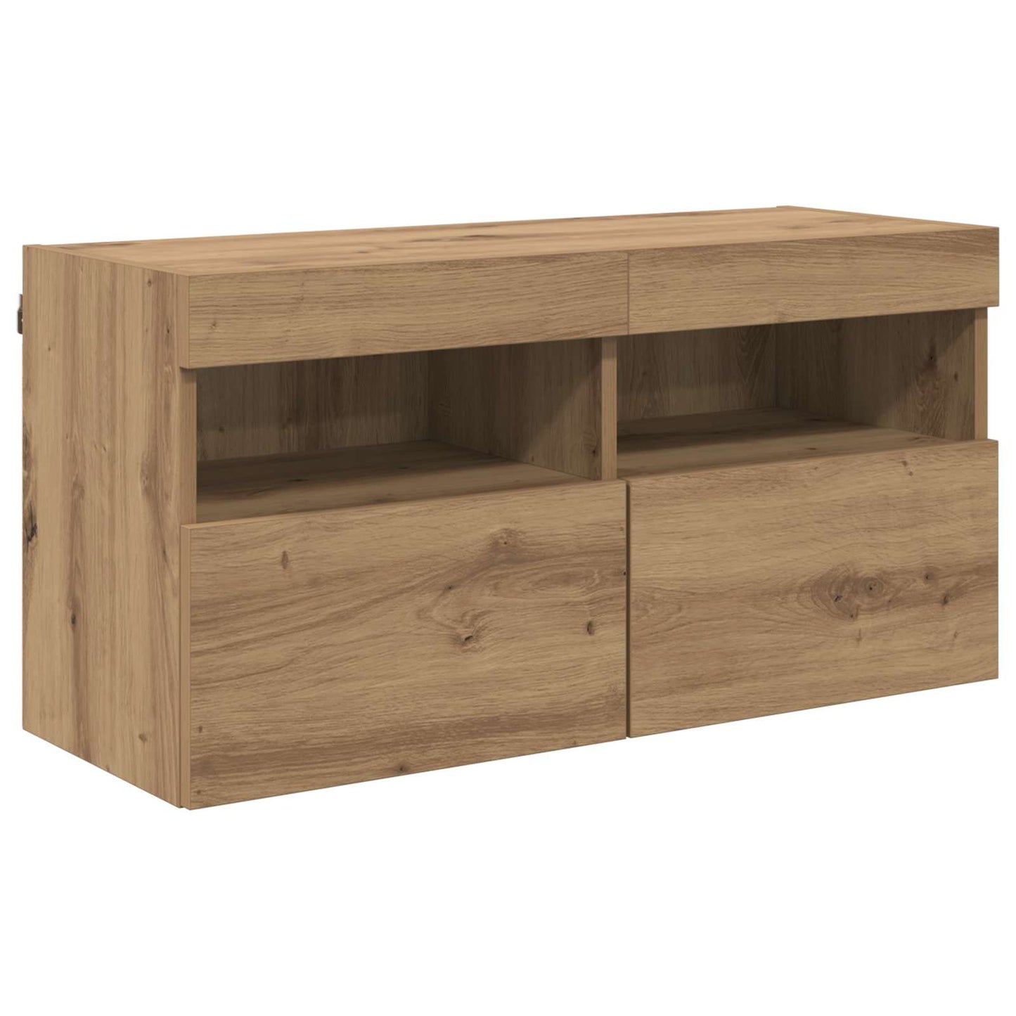 TV Wand Einheiten mit LED 5 Stück Artisan-Eiche 80 x 30 x 40 cm
