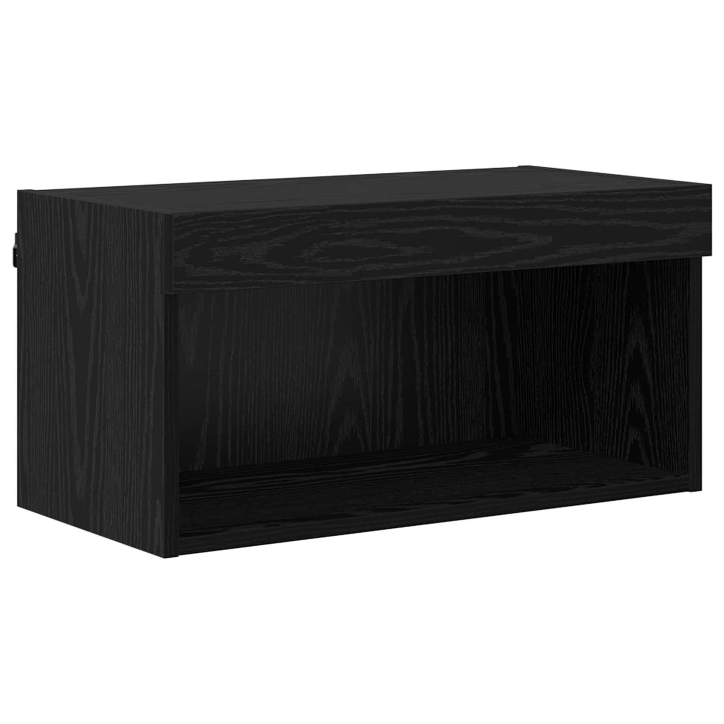 TV Wand Einheiten mit LED 5 Stück Schwarz Eichen-Optik 80 x 30 x 40 cm