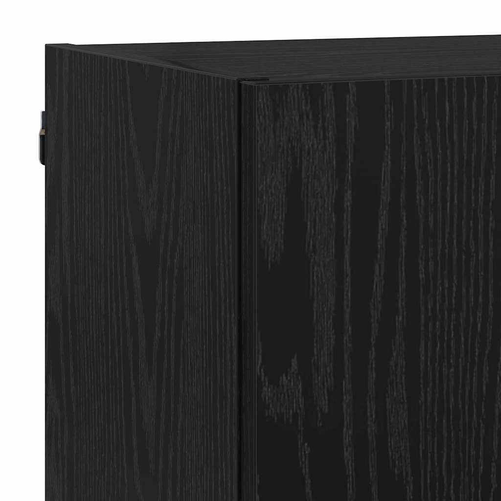 vidaXL TV Wand Einheiten mit LED 5 pcs Schwarz Eichen-Optik