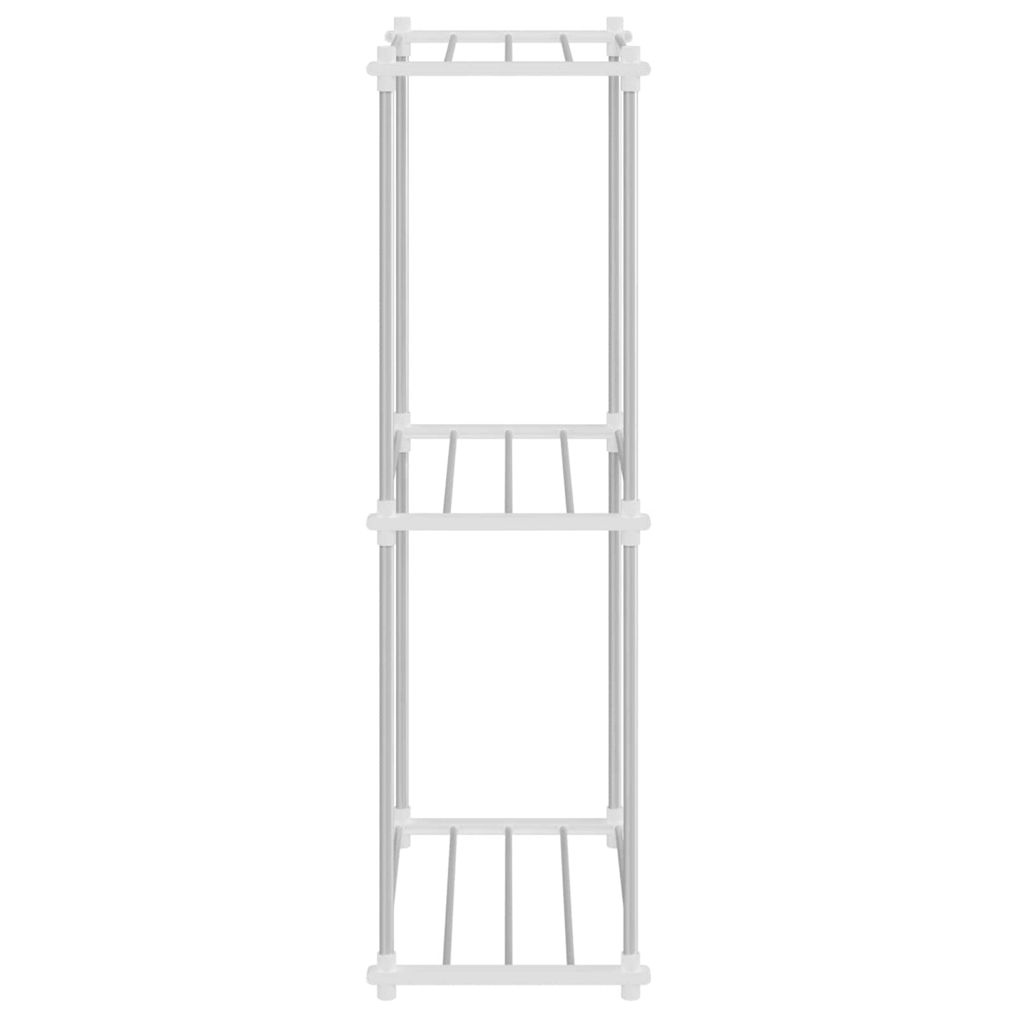 Rohregal mit Speicher Weiß 42,5 x 27 x 91,5 cm Aluminium