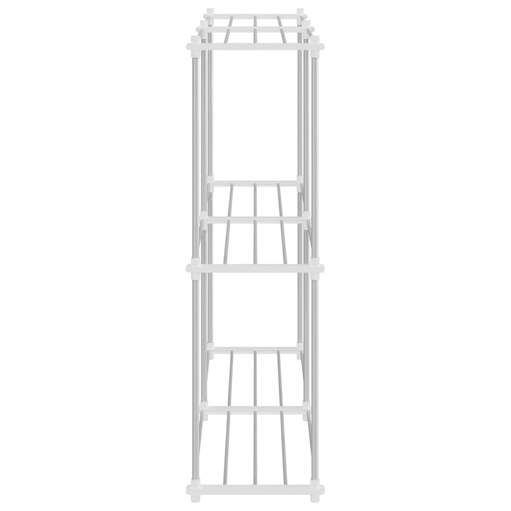 Rohregal mit Speicher Weiß 86 x 27 x 90 cm Aluminium