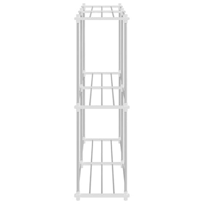 Rohregal mit Speicher Weiß 86 x 27 x 90 cm Aluminium