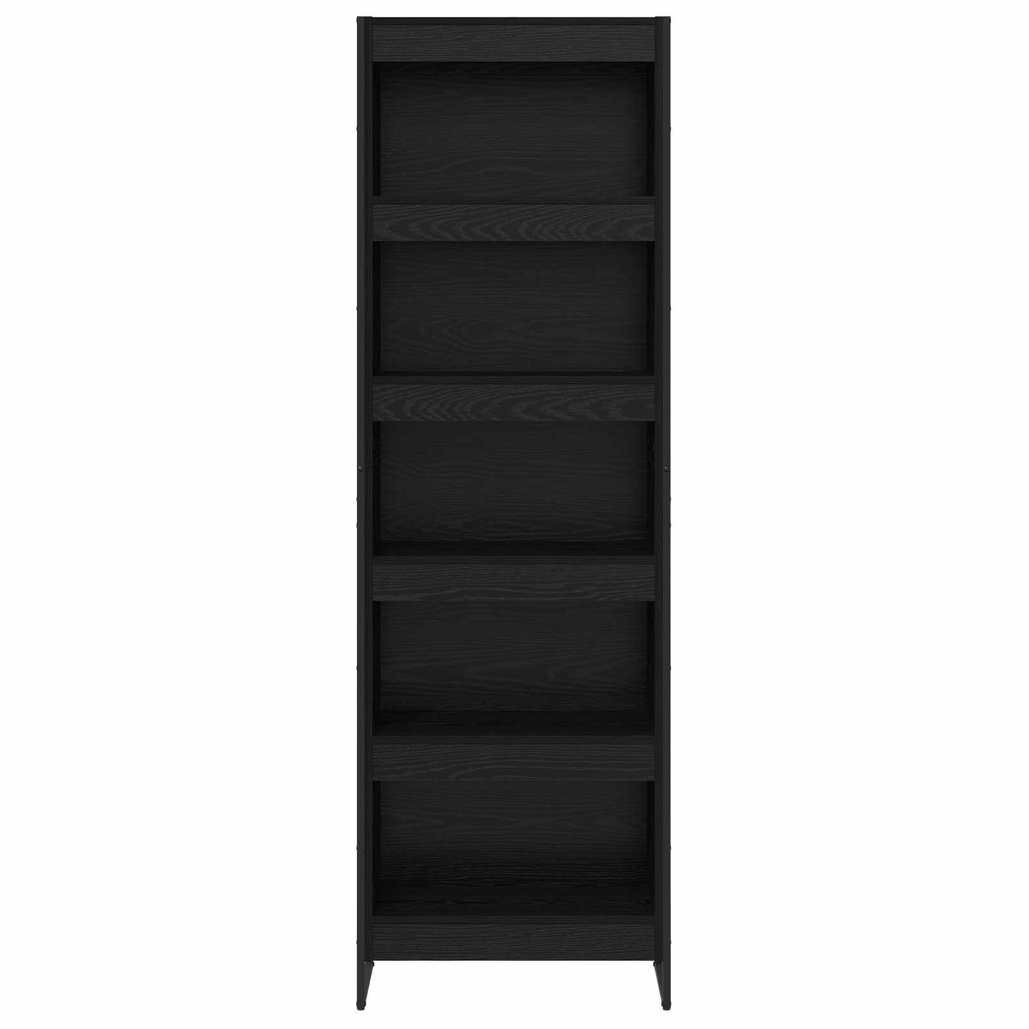 vidaXL Bücherregal 2 pcs Schwarz Eichen-Optik 80 x 30 x 155 cm