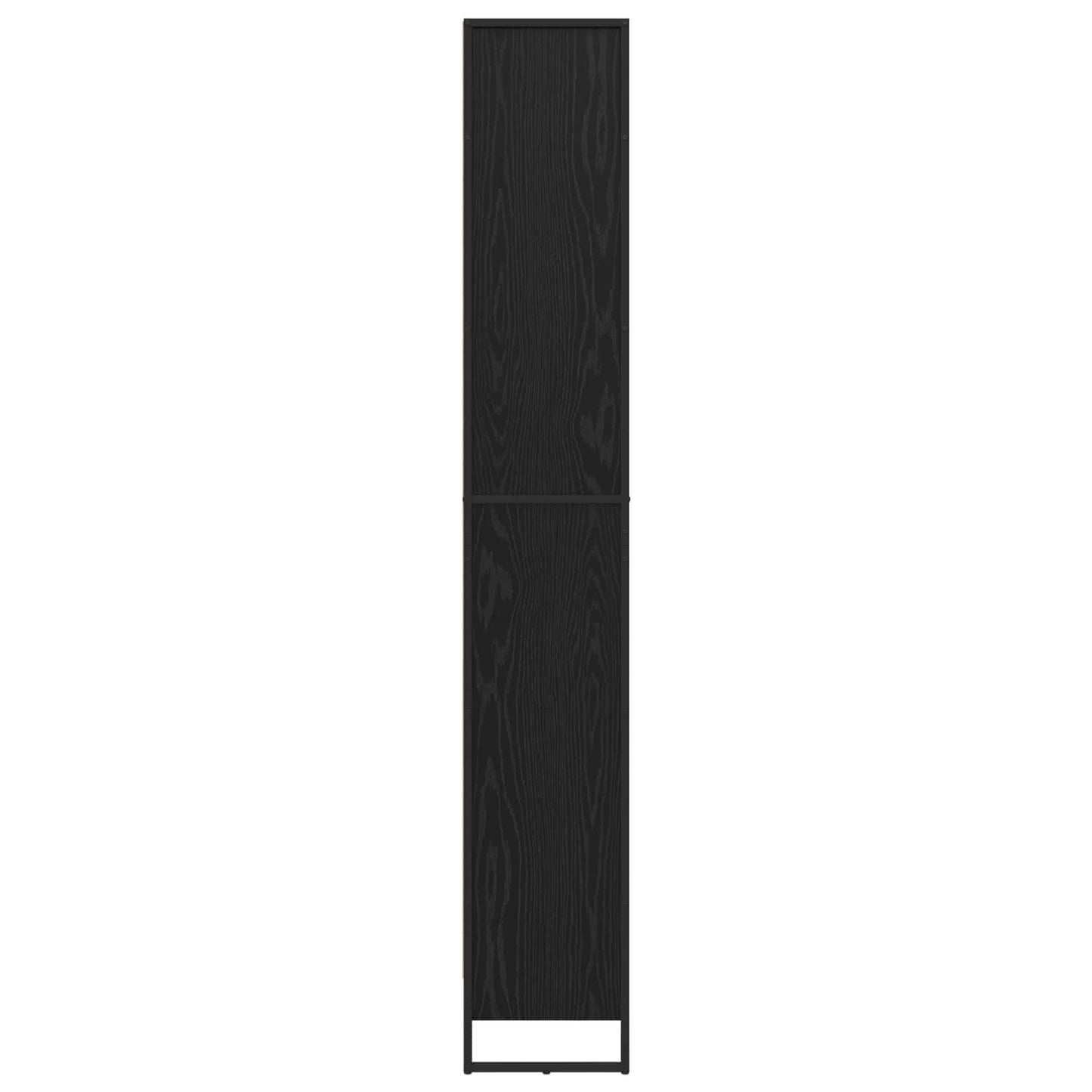 vidaXL Bücherregal 2 pcs Schwarz Eichen-Optik 80 x 30 x 155 cm