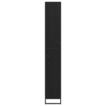 vidaXL Bücherregal 2 pcs Schwarz Eichen-Optik 80 x 30 x 155 cm