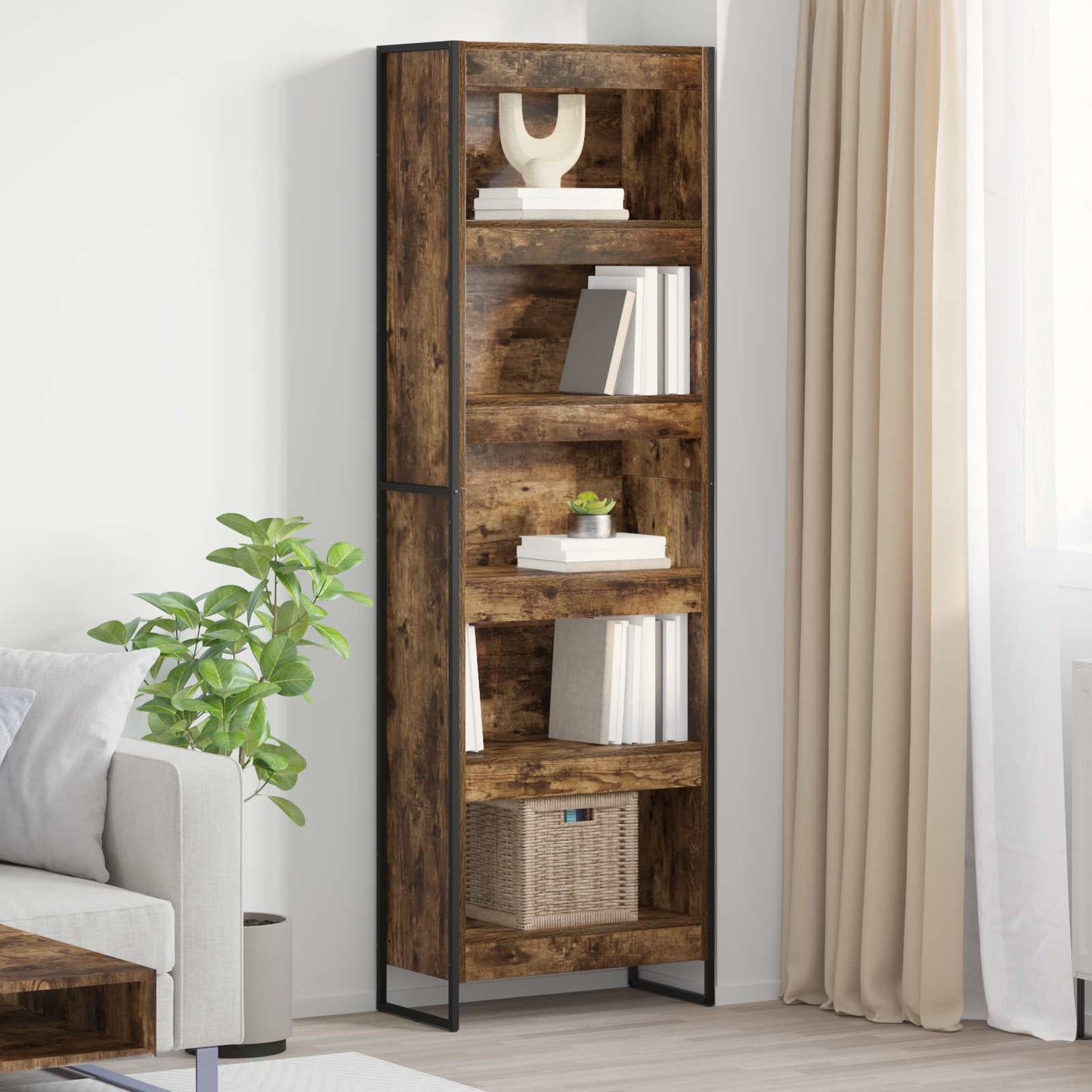 vidaXL Bücherregal 2 pcs Raucharbe 80 x 30 x 155 cm Holzwerkstoff