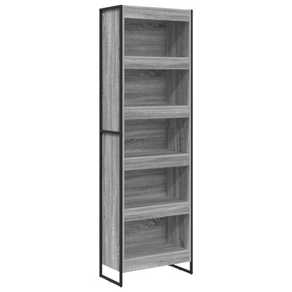 vidaXL Bücherregal 2 pcs Graues Sonoma 80 x 30 x 155 cm Holzwerkstoff