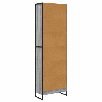 vidaXL Bücherregal 2 pcs Graues Sonoma 80 x 30 x 155 cm Holzwerkstoff