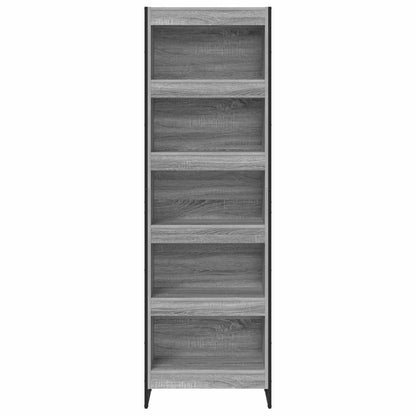 vidaXL Bücherregal 2 pcs Graues Sonoma 80 x 30 x 155 cm Holzwerkstoff