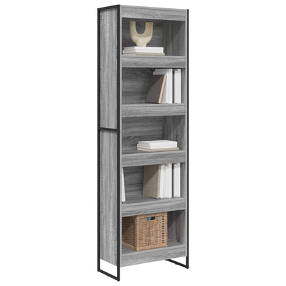 vidaXL Bücherregal 2 pcs Graues Sonoma 80 x 30 x 155 cm Holzwerkstoff