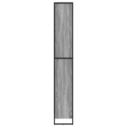 vidaXL Bücherregal 2 pcs Graues Sonoma 80 x 30 x 155 cm Holzwerkstoff