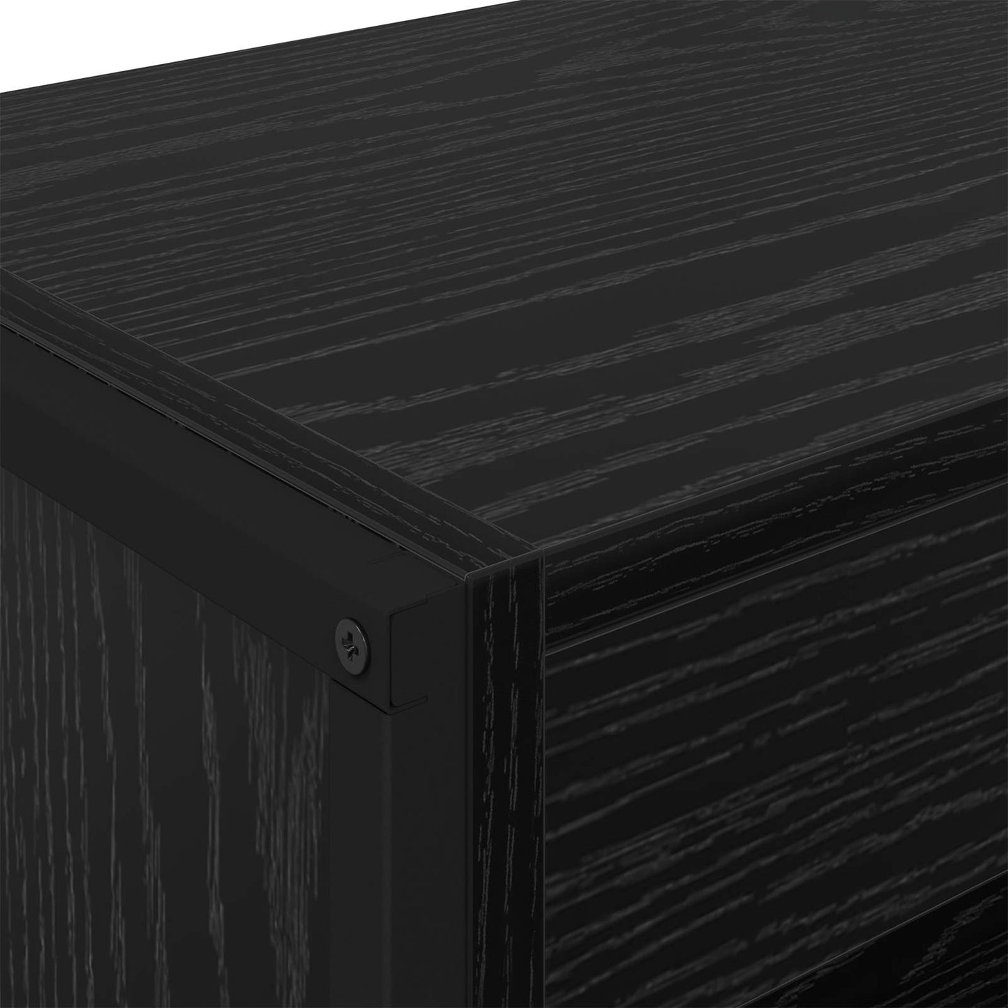 vidaXL Bücherregal 2 pcs Schwarz Eichen-Optik 80 x 30 x 155 cm