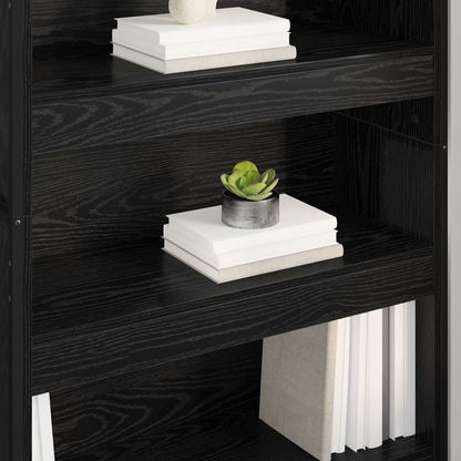 vidaXL Bücherregal 2 pcs Schwarz Eichen-Optik 80 x 30 x 155 cm