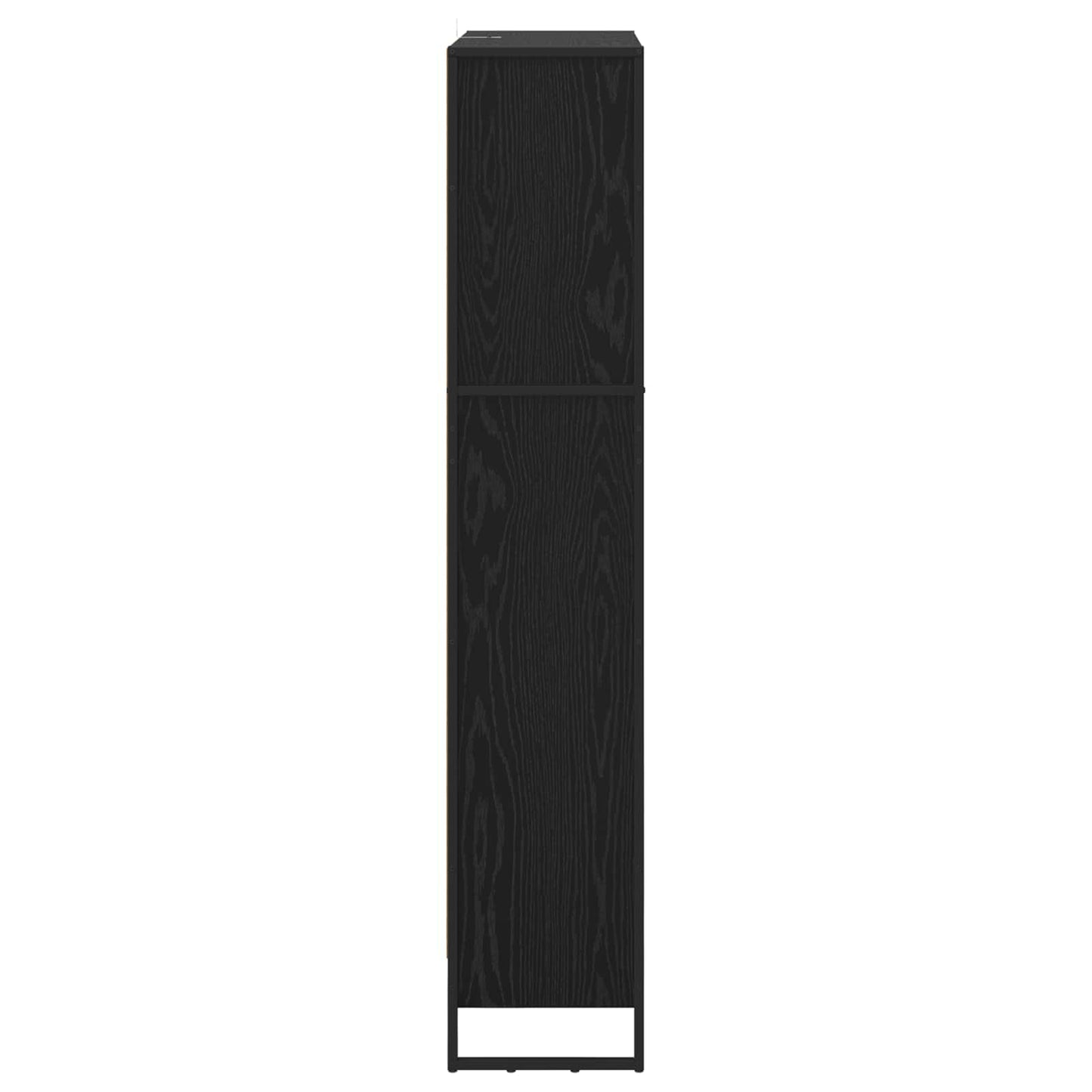 vidaXL Bücherregal 2 pcs Schwarz Eichen-Optik 80 x 30 x 155 cm
