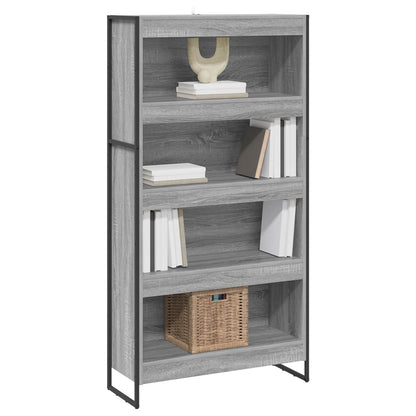 vidaXL Bücherregal 2 pcs Graues Sonoma 80 x 30 x 155 cm Holzwerkstoff