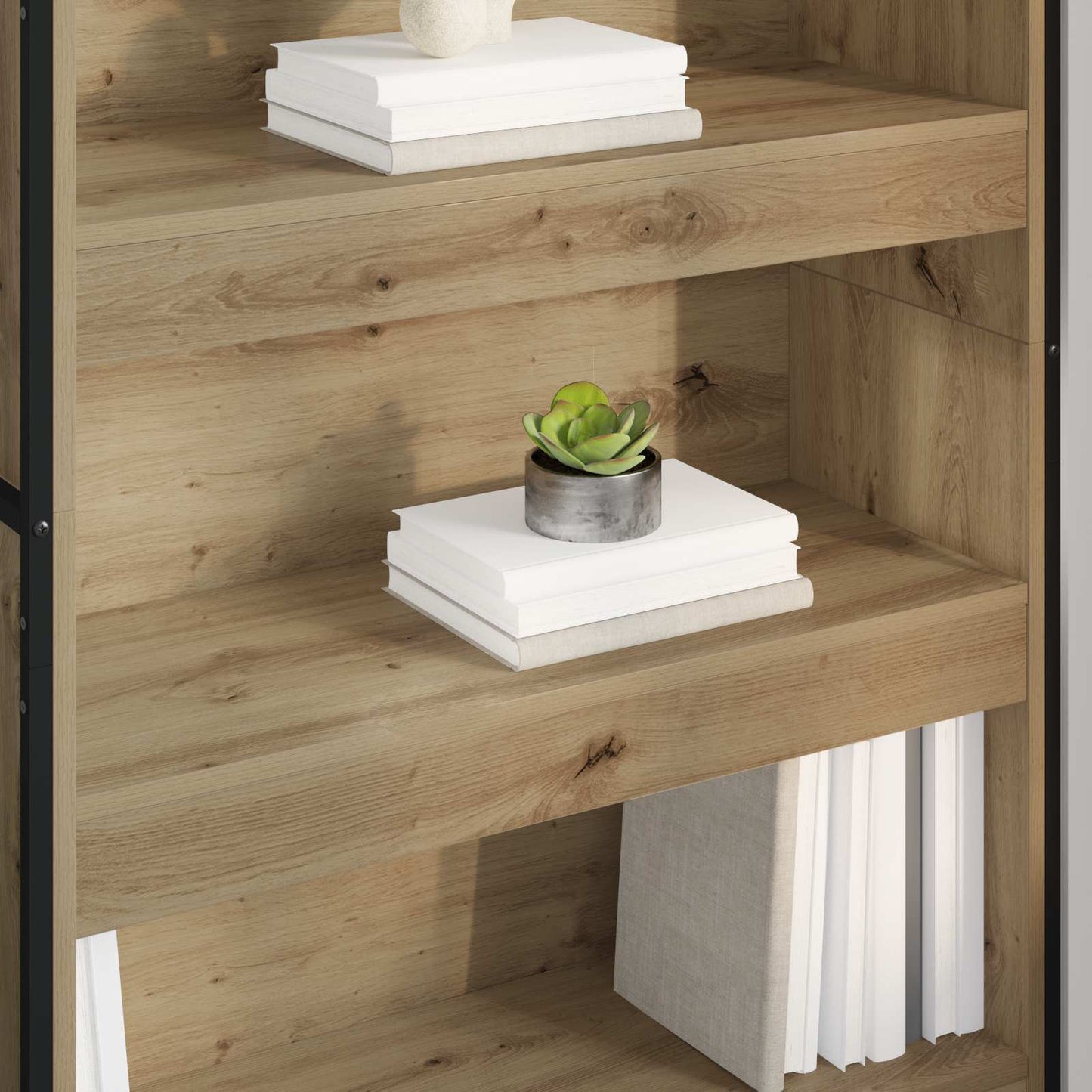 vidaXL Bücherregal 2 pcs Kunsthandwerk Eiche 80 x 30 x 155 cm