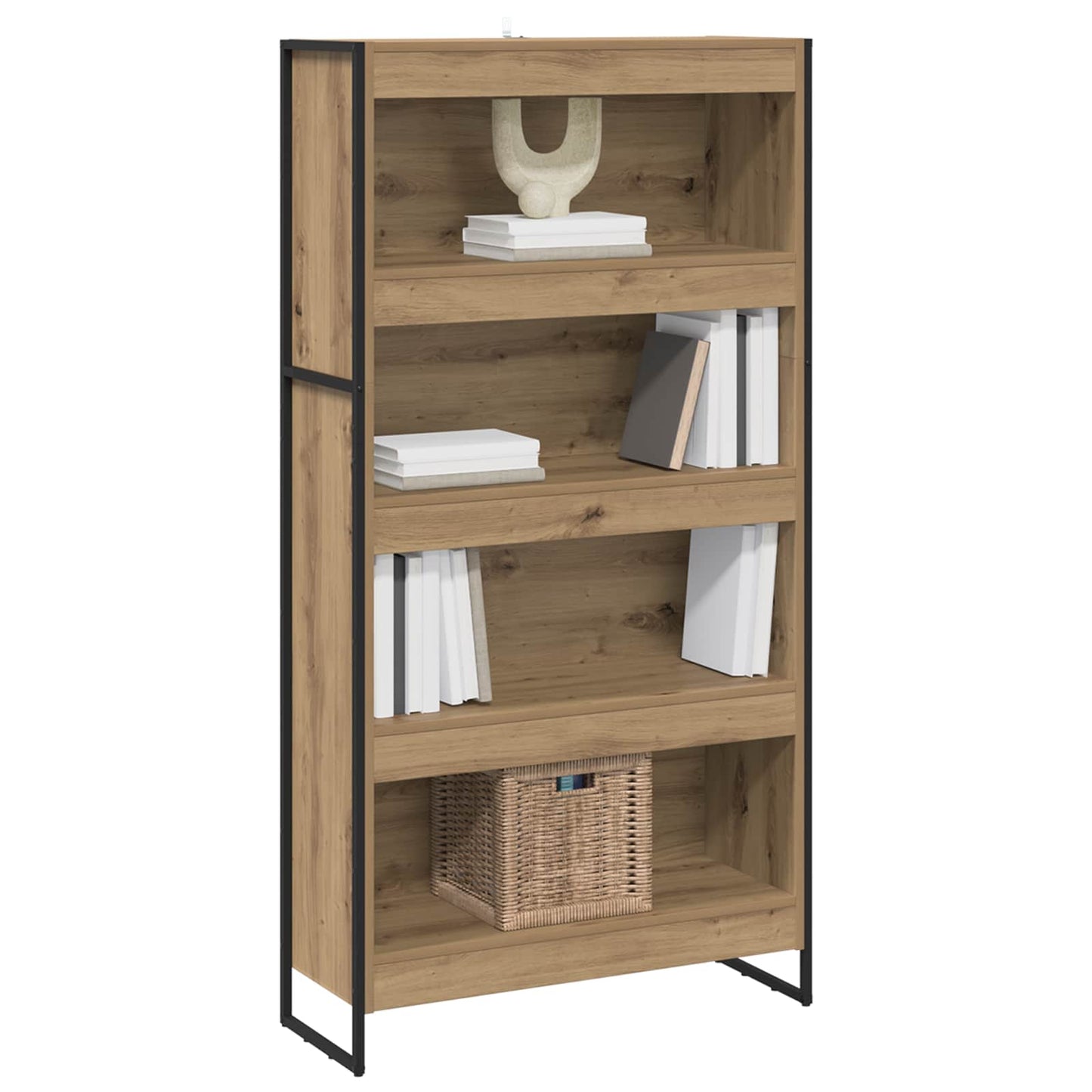 vidaXL Bücherregal 2 pcs Kunsthandwerk Eiche 80 x 30 x 155 cm